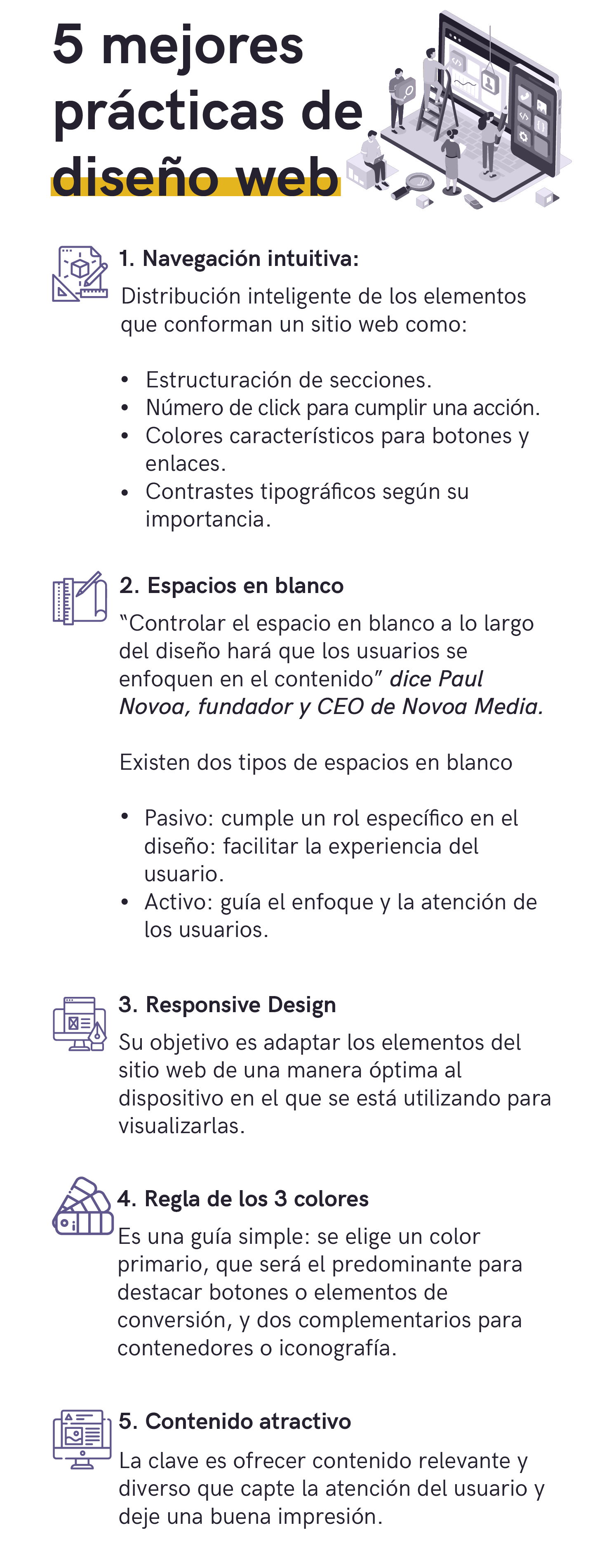 5 mejores prácticas de diseño web