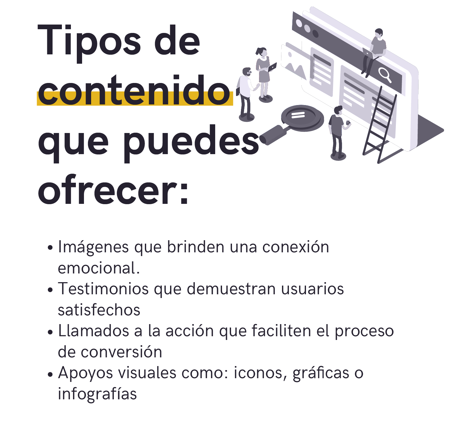 Tipos de contenidos