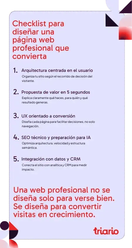 Checklist para disenar una pagina web profesional que convierta