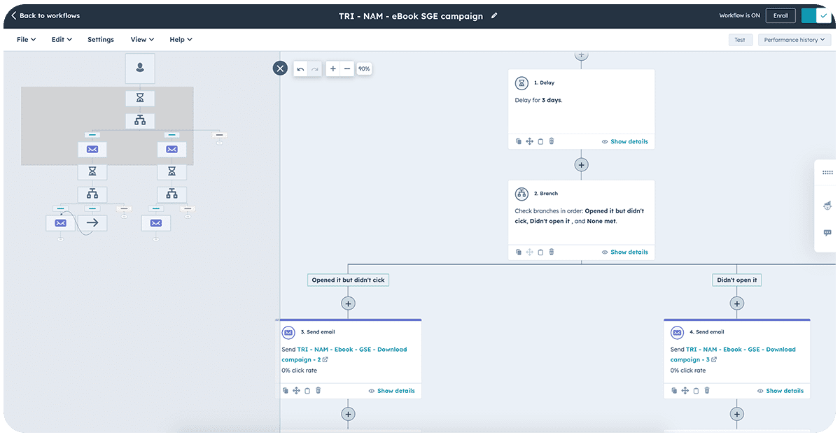 Automated email workflow