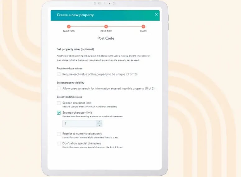 Validación propiedades HubSpot2022