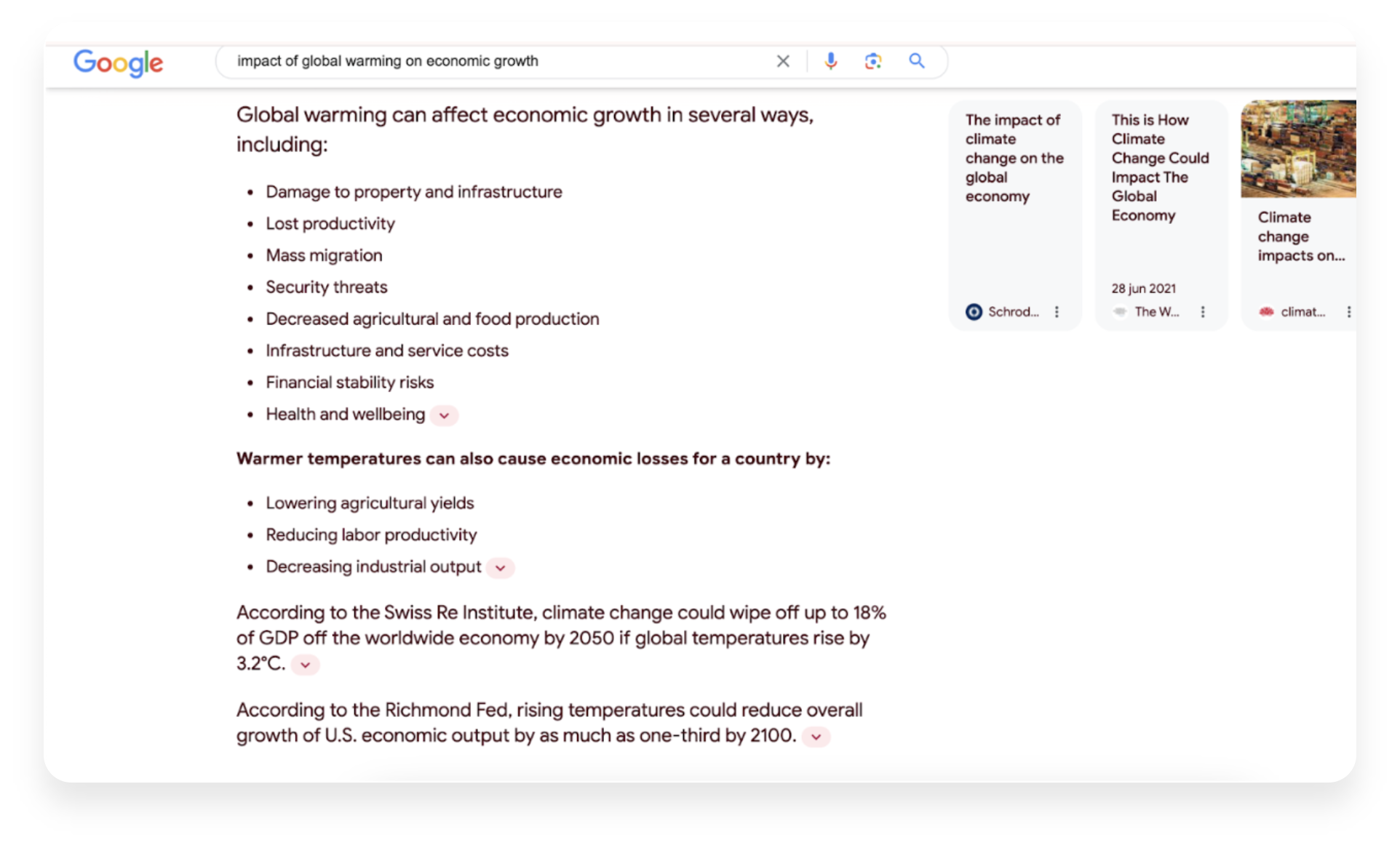 Generative AI Search Example Generative AI Search Example