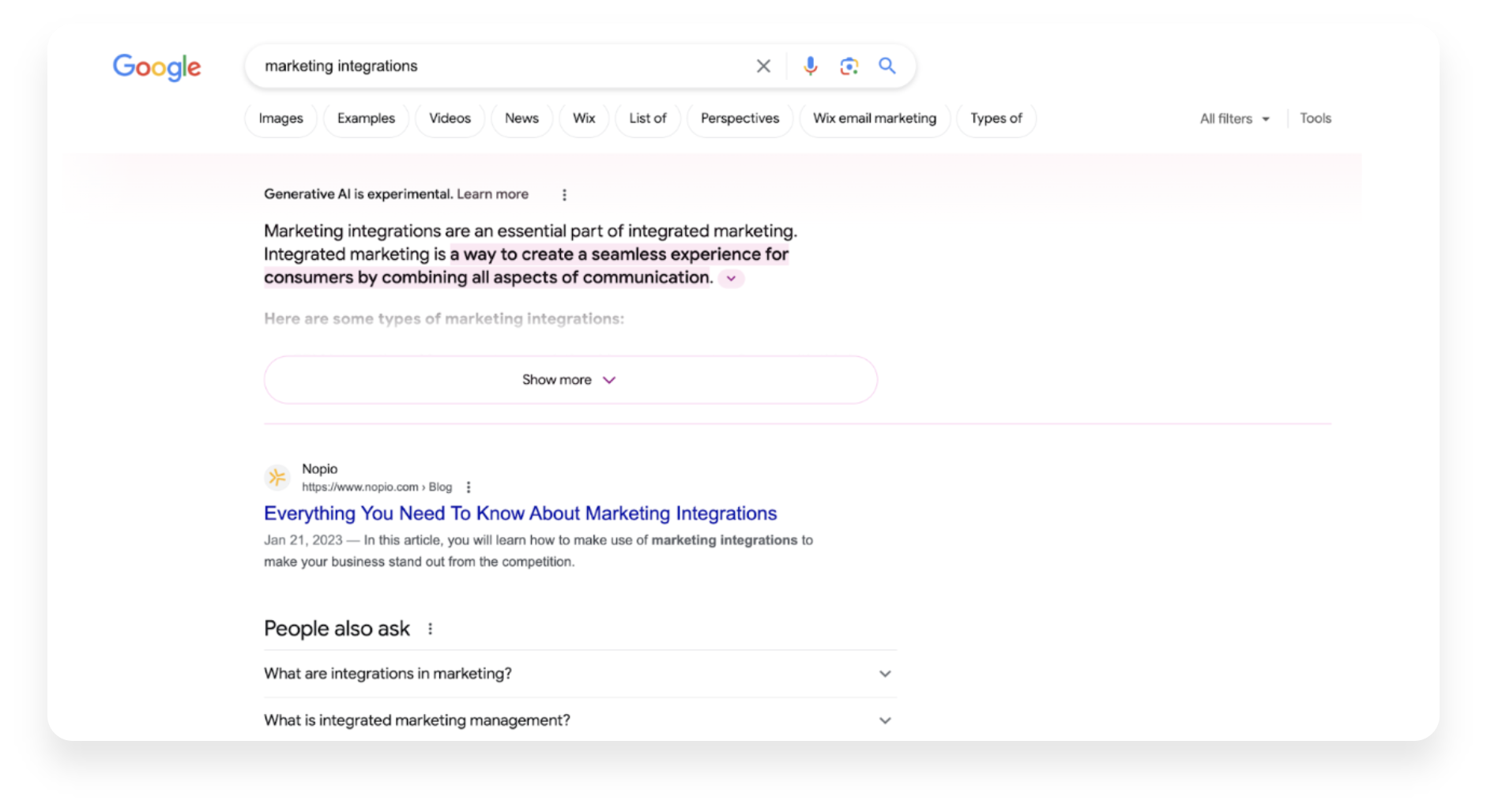 Marketing Integrations Marketing Integrations
