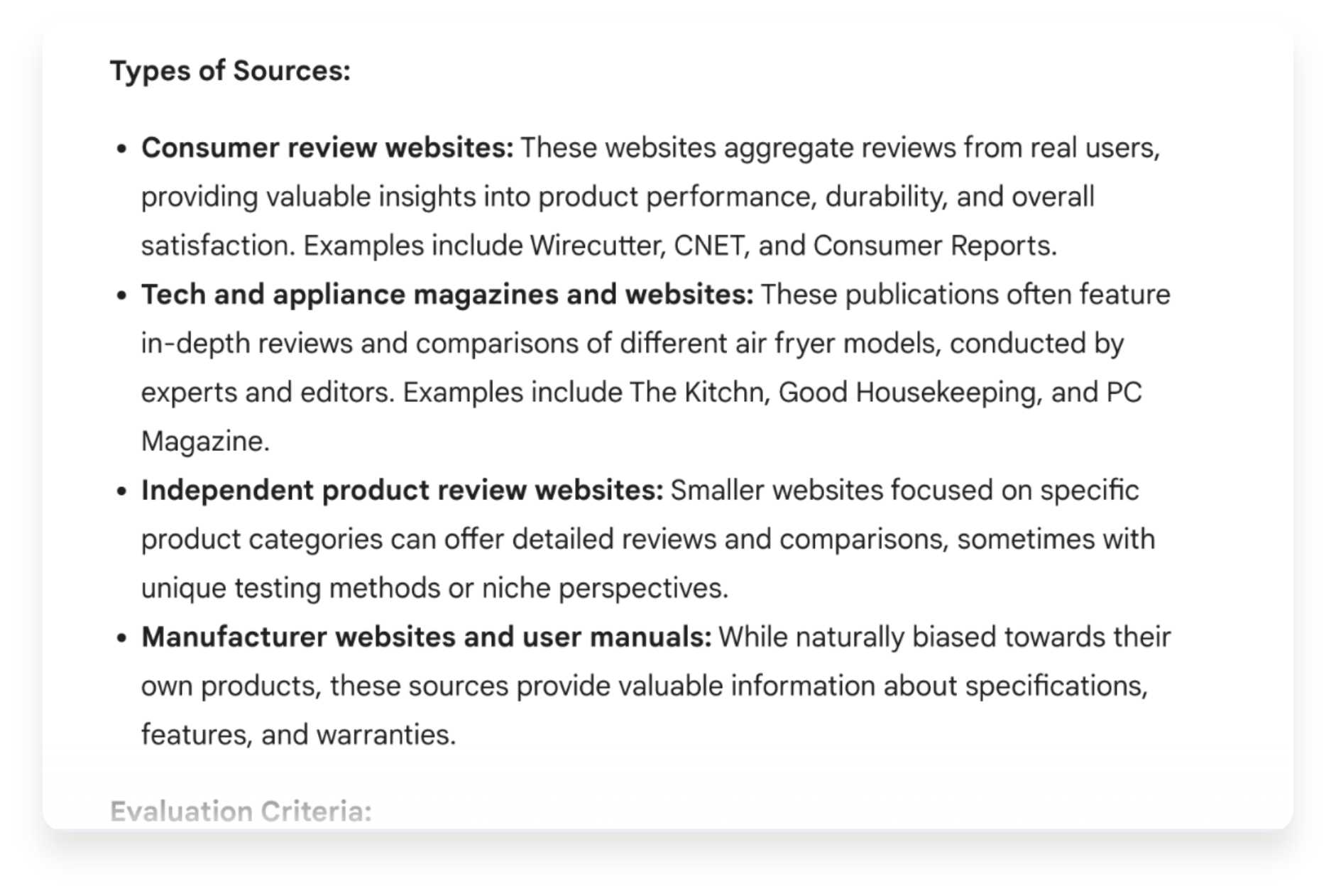 Types of Sources Types of Sources