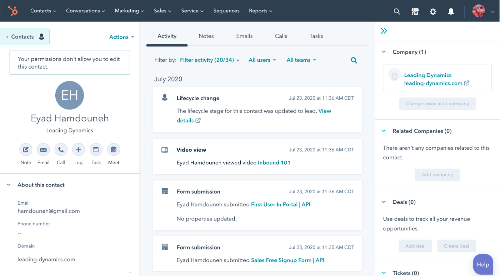 Timeline HubSpot Timeline HubSpot